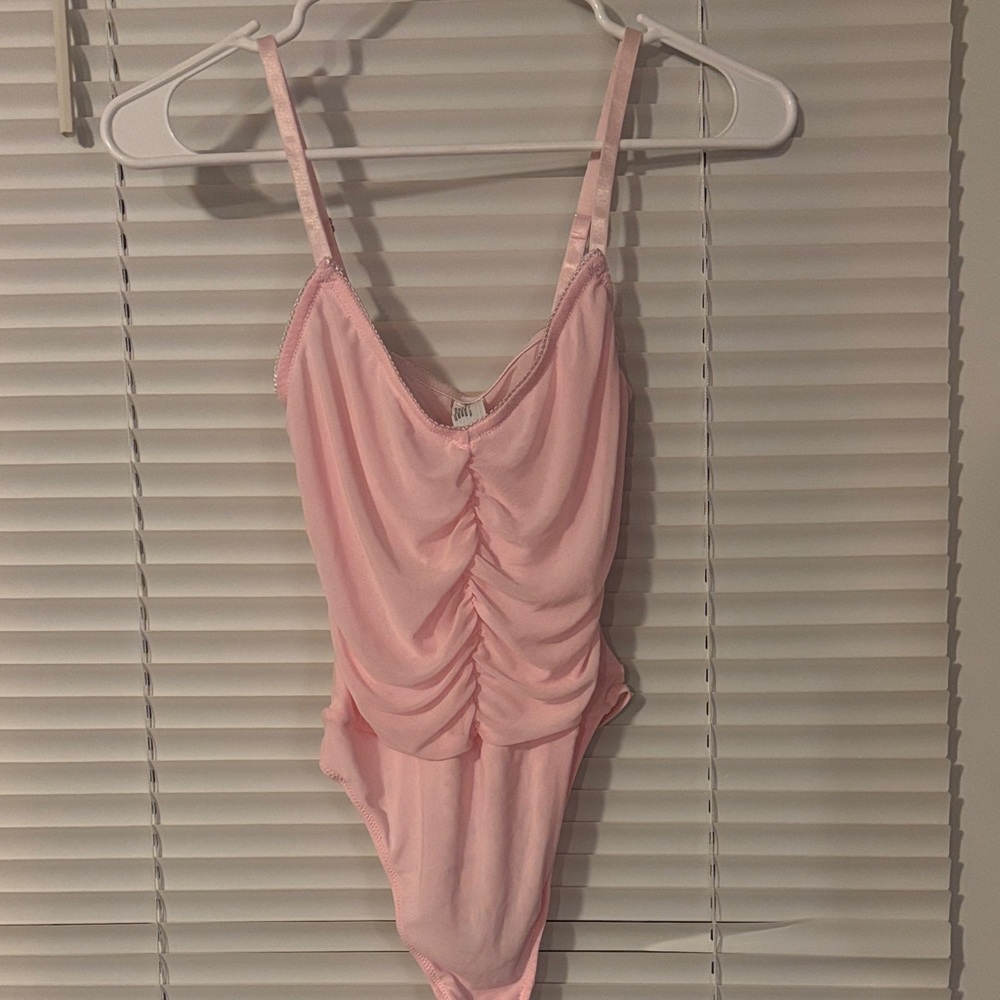 Pink Ruched bodysuit - Picture 1 of 1